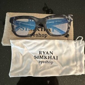 Ryan Simkhai Blue Tortoiseshell Eyeglass Frames